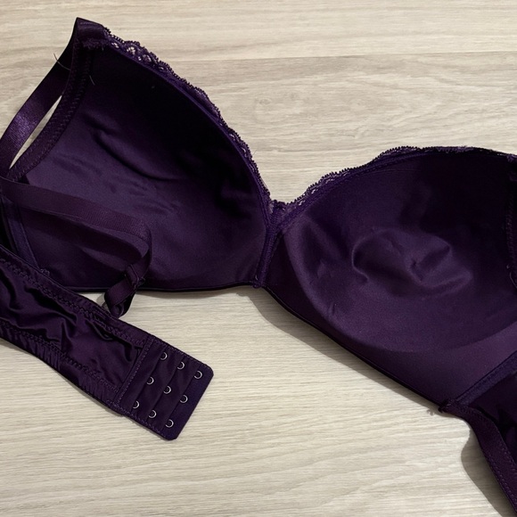 Angelina Women's Lace Trim Bras - Blue, Purple, and Tan - Picture 3 of 7